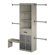 Nova Grow with Me Grey Oak Adjustable Kids’ Closet Organizer System - Gray Oak