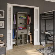 Nova Grow with Me Grey Oak Adjustable Kids’ Closet Organizer System - Gray Oak