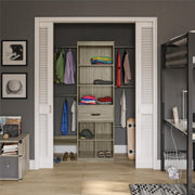 Nova Grow with Me Grey Oak Adjustable Kids’ Closet Organizer System - Gray Oak