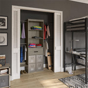 Nova Grow with Me Grey Oak Adjustable Kids’ Closet Organizer System - Gray Oak