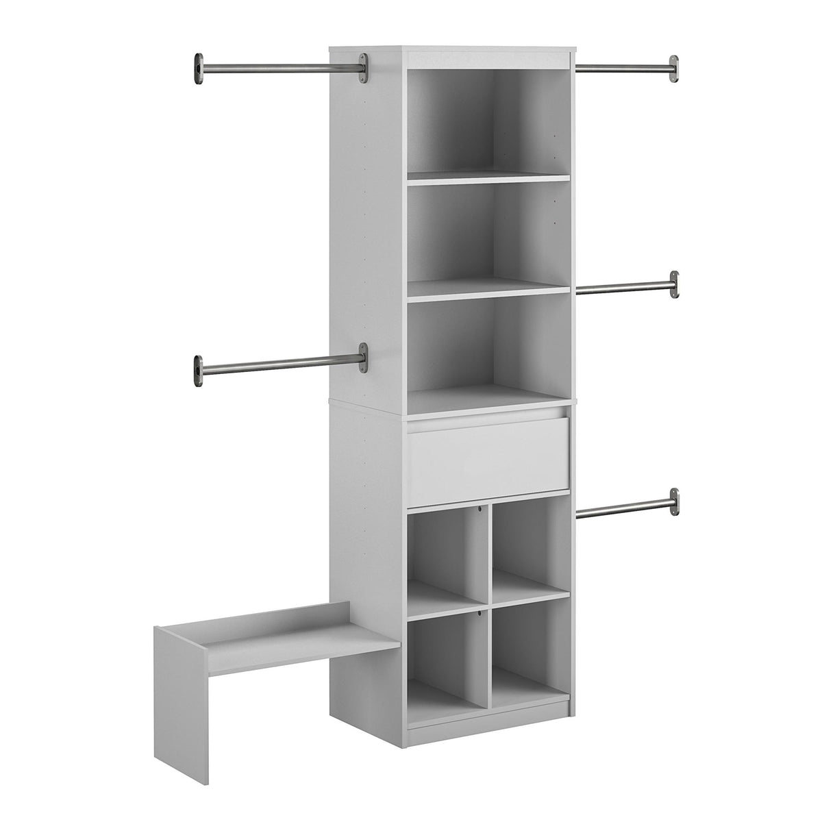 Grow with Me Grey Adjustable Kids' Closet Organizer System - Dove Gray