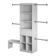 Grow with Me Grey Adjustable Kids' Closet Organizer System - Dove Gray