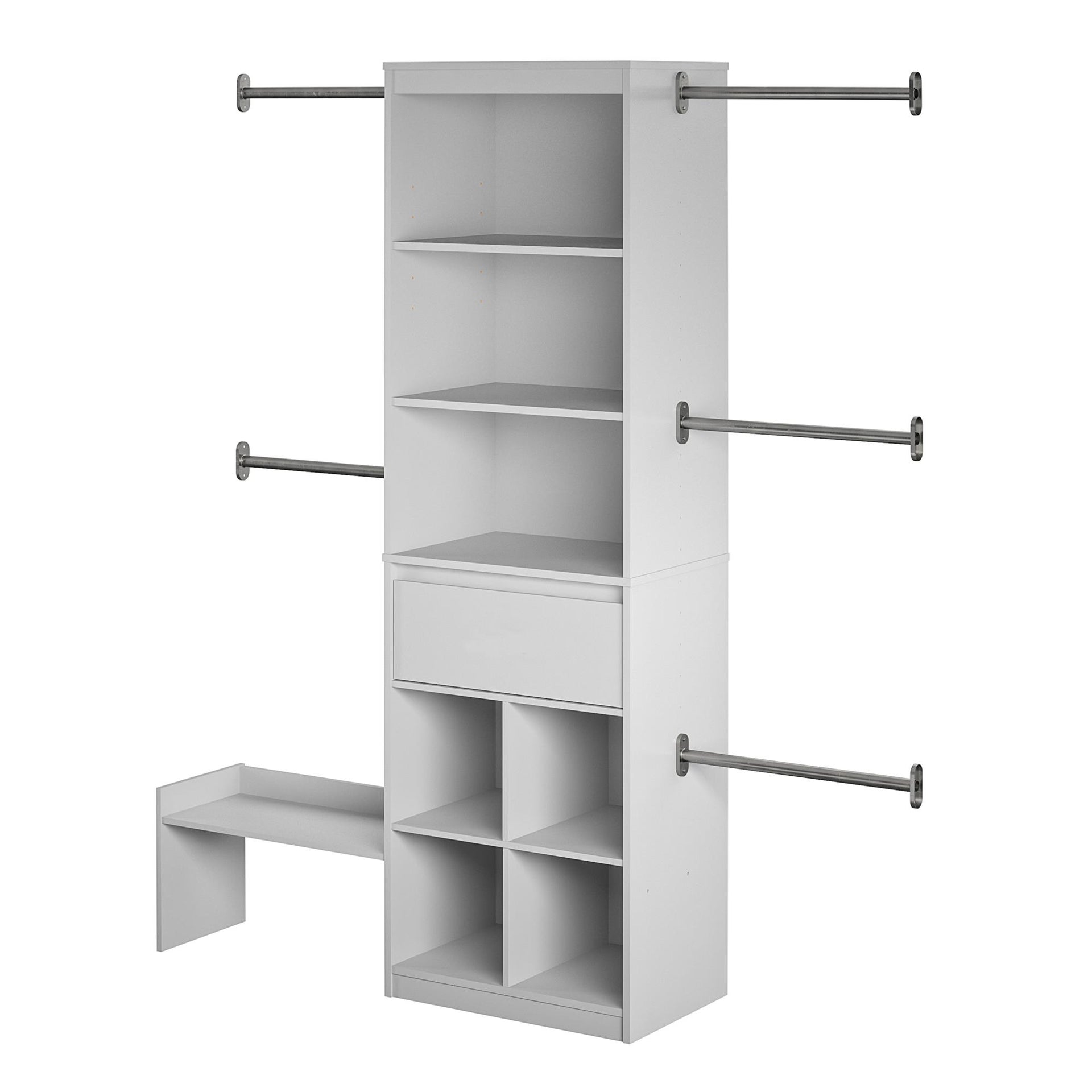 Grow with Me Grey Adjustable Kids' Closet Organizer System - Dove Gray