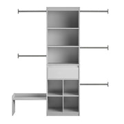 Grow with Me Grey Adjustable Kids' Closet Organizer System - Dove Gray