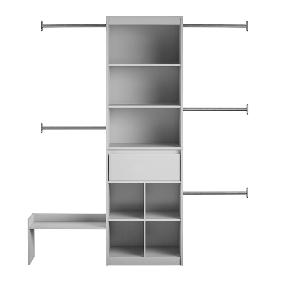 Grow with Me Grey Adjustable Kids' Closet Organizer System - Dove Gray
