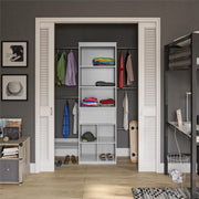 Grow with Me Grey Adjustable Kids' Closet Organizer System - Dove Gray