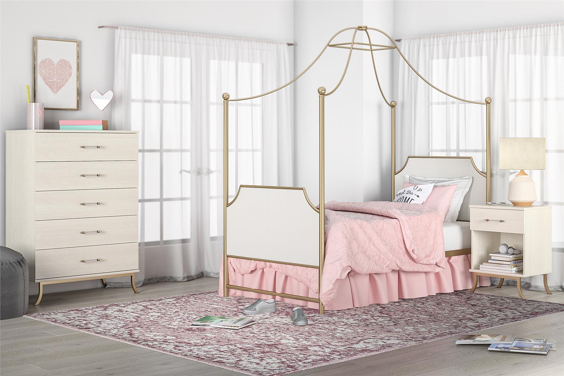 Monarch Hill Clementine White Nightstand - Ivory Oak