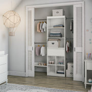 Grow with Me White Adjustable Kids' Closet Organizer System - White