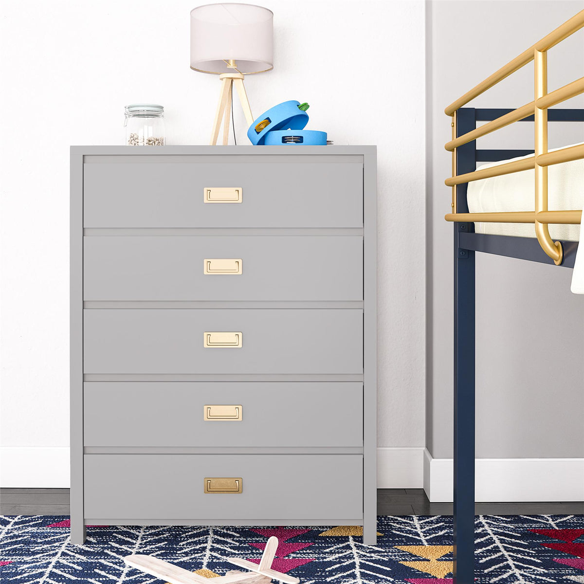 Monarch Hill Haven 5 Drawer Kids' Dresser - Dove Gray