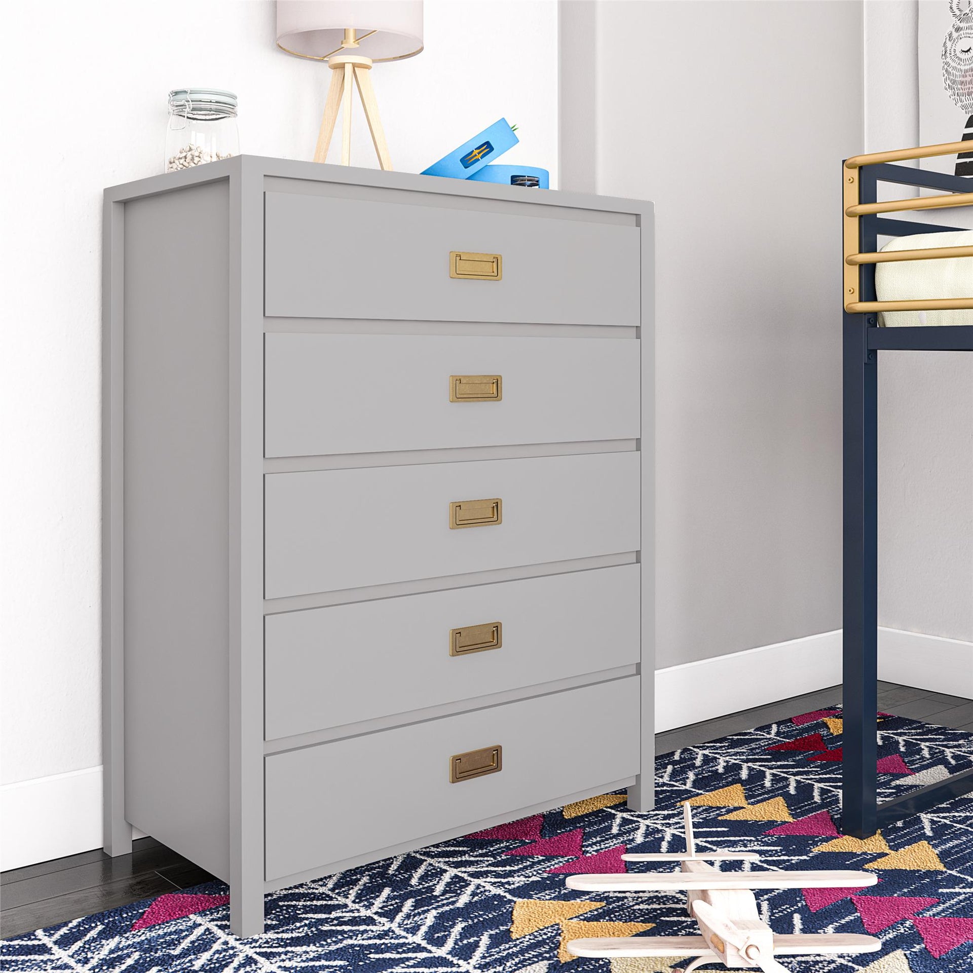 Monarch Hill Haven 5 Drawer Kids' Dresser - Dove Gray