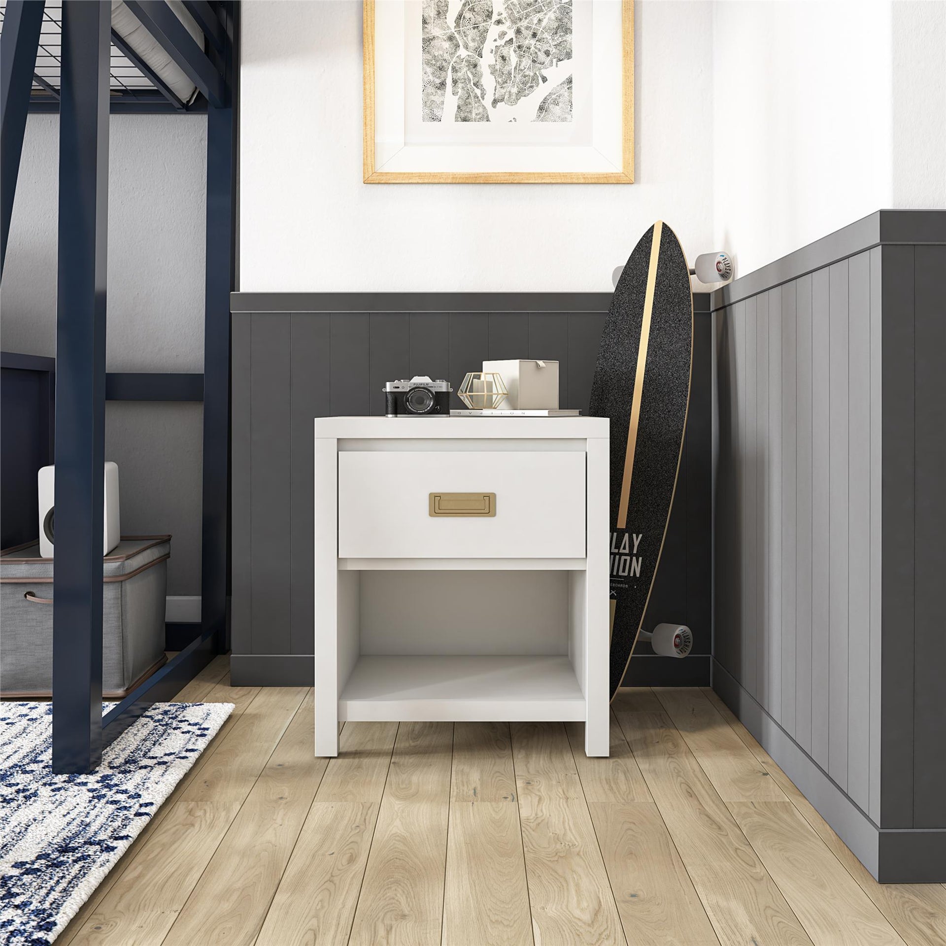 Monarch Hill Haven Kids' 1 Drawer Nightstand - White