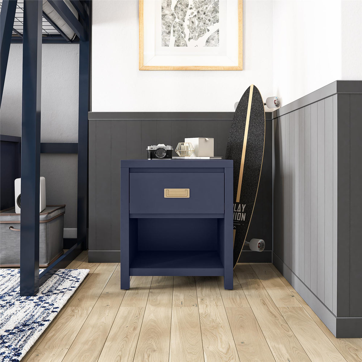 Monarch Hill Haven Kids' 1 Drawer Nightstand - Navy