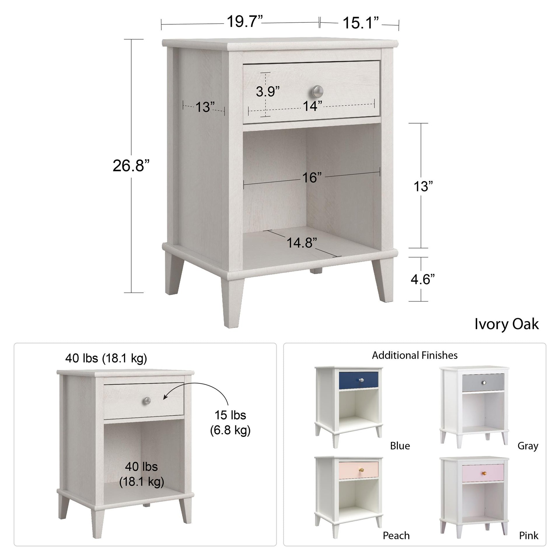 Monarch Hill Poppy Nightstand - Ivory Oak
