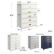 Monarch Hill Haven 5 Drawer Kids' Dresser - Dove Gray