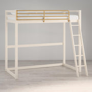 Little Seeds Monarch Hill Haven Metal Loft Bed - White - Twin