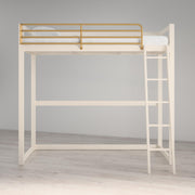 Little Seeds Monarch Hill Haven Metal Loft Bed - White - Twin
