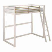 Little Seeds Monarch Hill Haven Metal Loft Bed - White - Twin