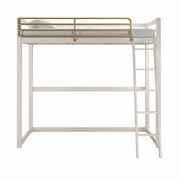 Little Seeds Monarch Hill Haven Metal Loft Bed - White - Twin