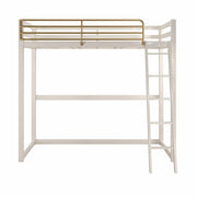 Little Seeds Monarch Hill Haven Metal Loft Bed - White - Twin
