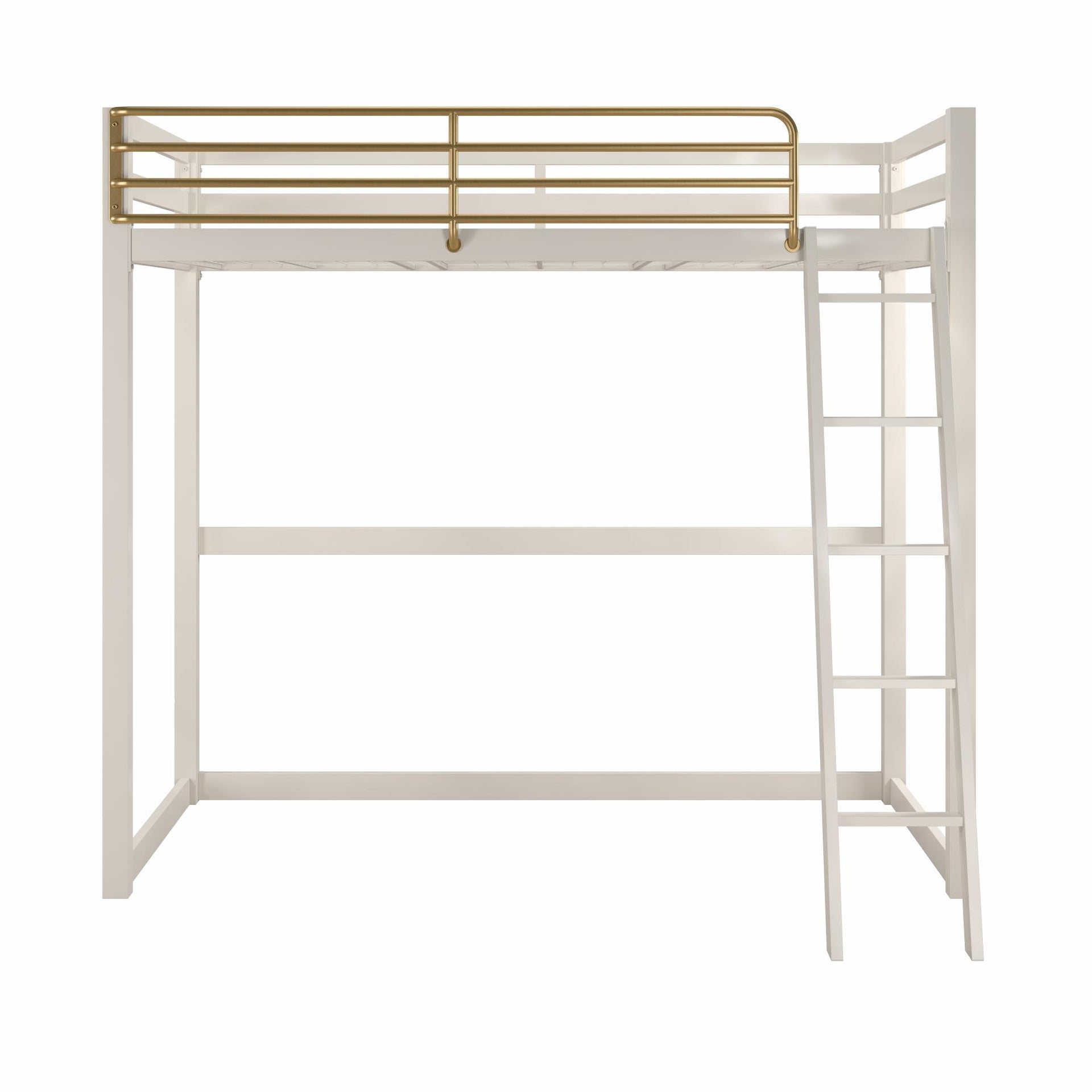 Little Seeds Monarch Hill Haven Metal Loft Bed - White - Twin