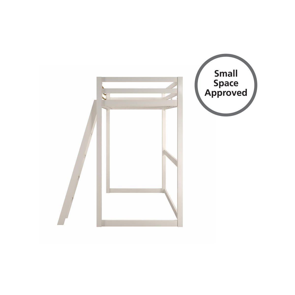 Little Seeds Monarch Hill Haven Metal Loft Bed - White - Twin
