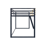 Little Seeds Monarch Hill Haven Twin Metal Junior Loft Bed - Navy - Twin