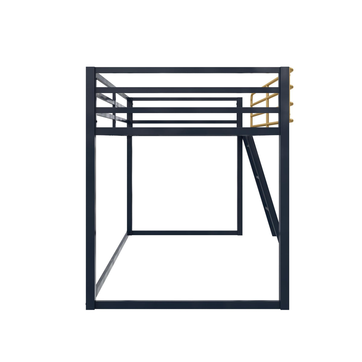 Little Seeds Monarch Hill Haven Twin Metal Junior Loft Bed - Navy - Twin