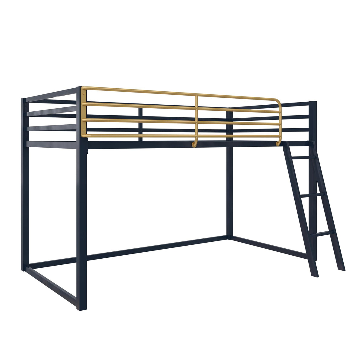 Little Seeds Monarch Hill Haven Twin Metal Junior Loft Bed - Navy - Twin