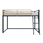 Little Seeds Monarch Hill Haven Twin Metal Junior Loft Bed - Navy - Twin