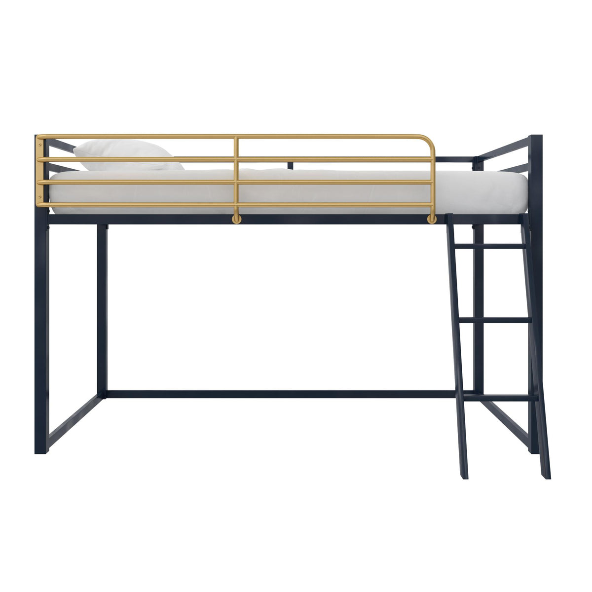 Little Seeds Monarch Hill Haven Twin Metal Junior Loft Bed - Navy - Twin