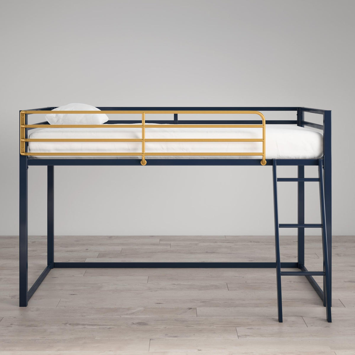 Little Seeds Monarch Hill Haven Twin Metal Junior Loft Bed - Navy - Twin