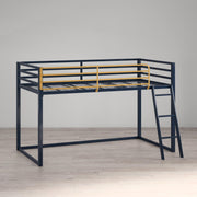Little Seeds Monarch Hill Haven Twin Metal Junior Loft Bed - Navy - Twin