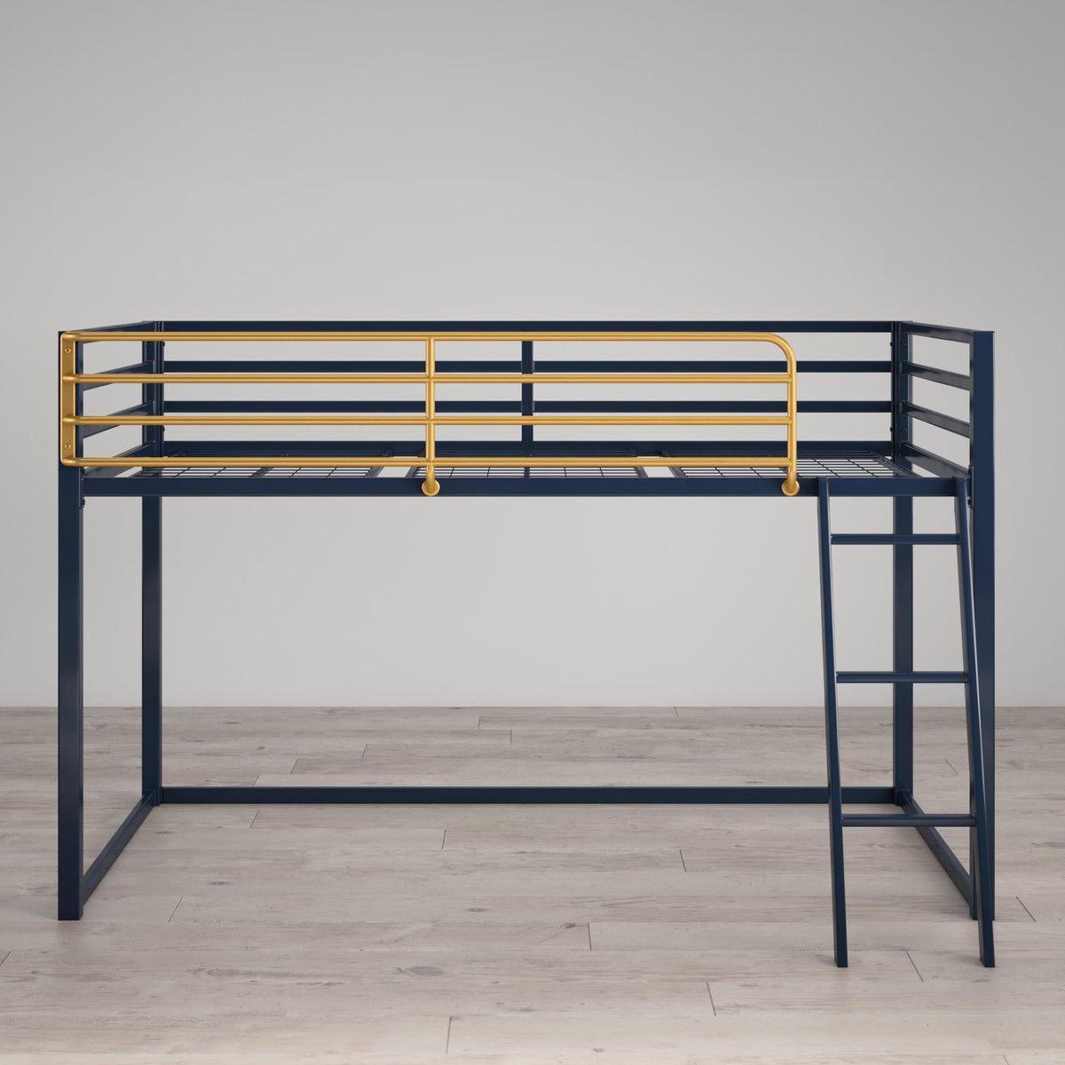 Little Seeds Monarch Hill Haven Twin Metal Junior Loft Bed - Navy - Twin