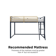 Little Seeds Monarch Hill Haven Twin Metal Junior Loft Bed - Navy - Twin